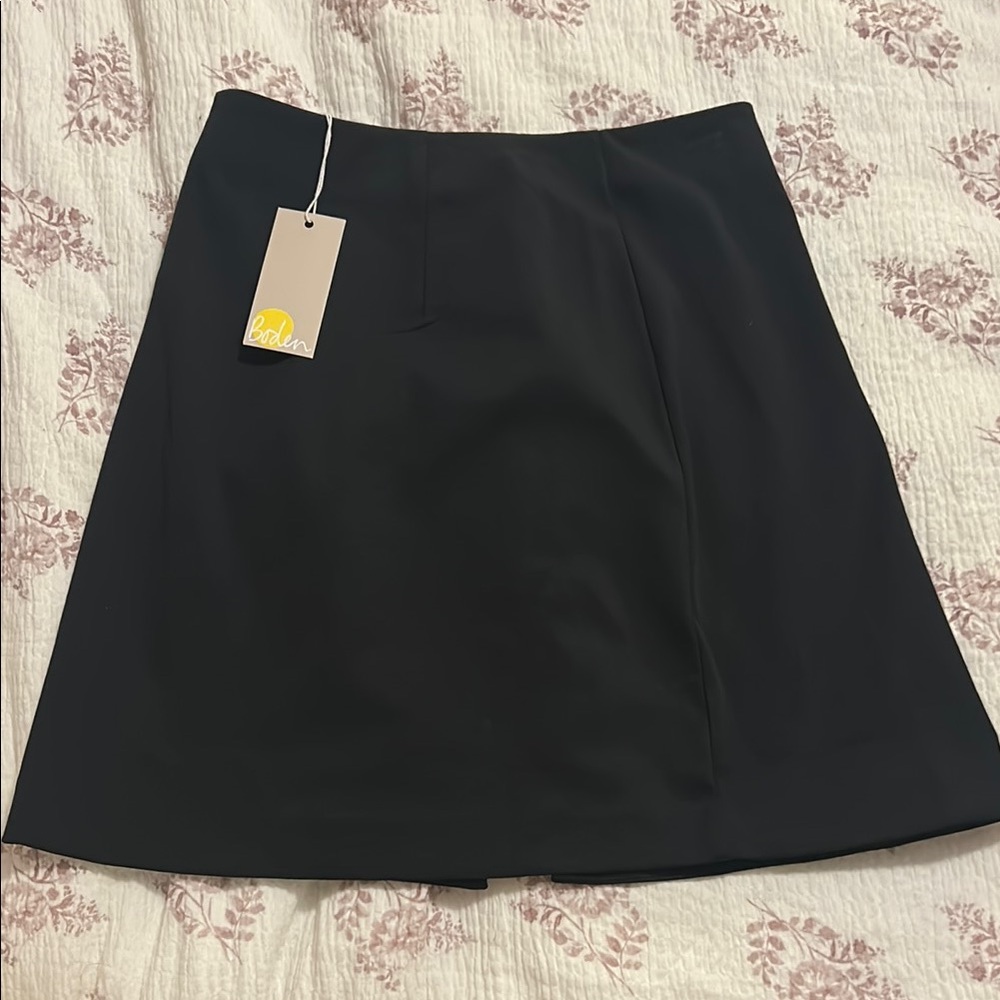 Boden Black A-Line Mini Skirt